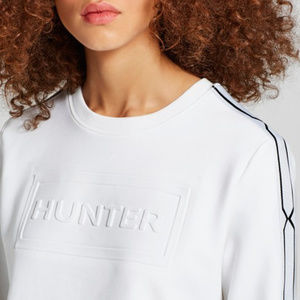 Hunter Women's Chain Trim Sweatshirt in WHITE